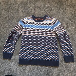 Lands' End Fair Isle knit sweater 95% cotton size medium kids